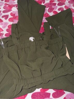 Olive Green Smocked Jumper - New & Comfortable